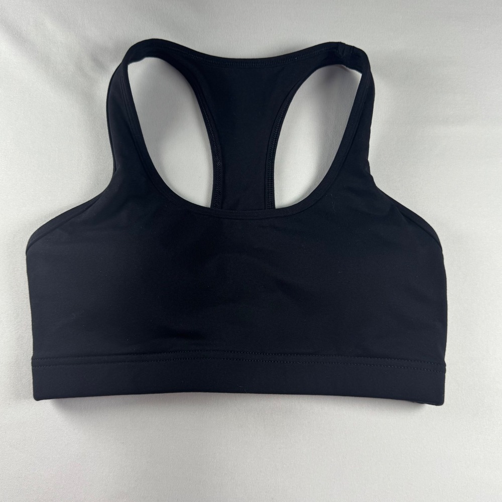 Lorna Jane Black Racerback Sports Bra Medium Impact Activewear Workout Gym